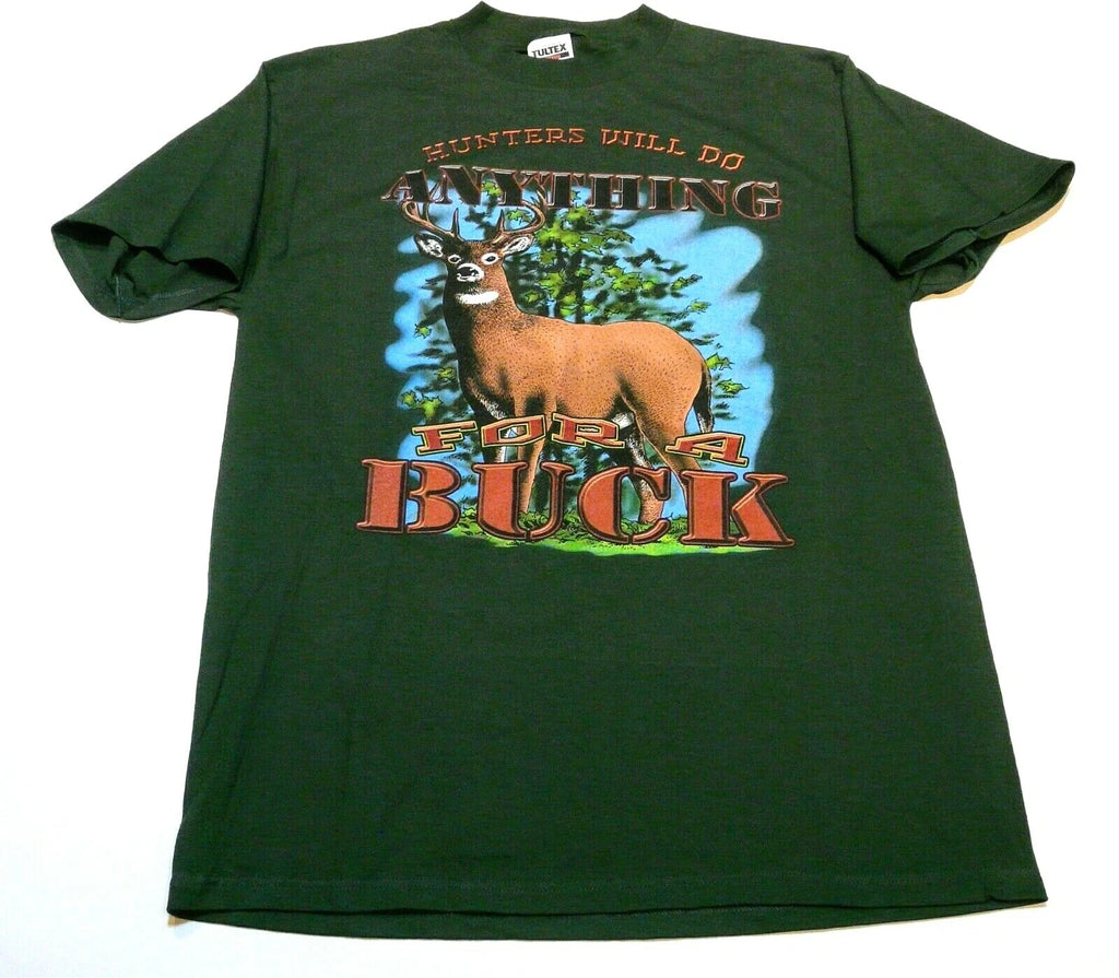 Deer Hunter Shirt Mens Unisex XL Anything For A Buck Vintage Novelty 90s Y2K