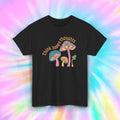 Think Happy Thoughts Psychedelic Mushroom Hippie Graphic Tee S-5XL