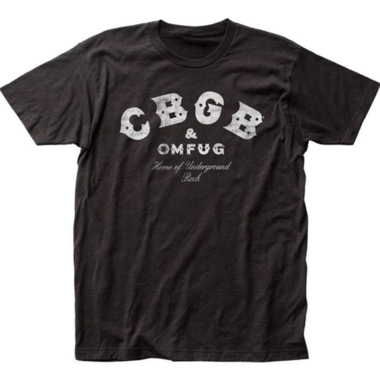 CBGB distressed logo t-shirt, classic punk club tee, black unisex mens shirt