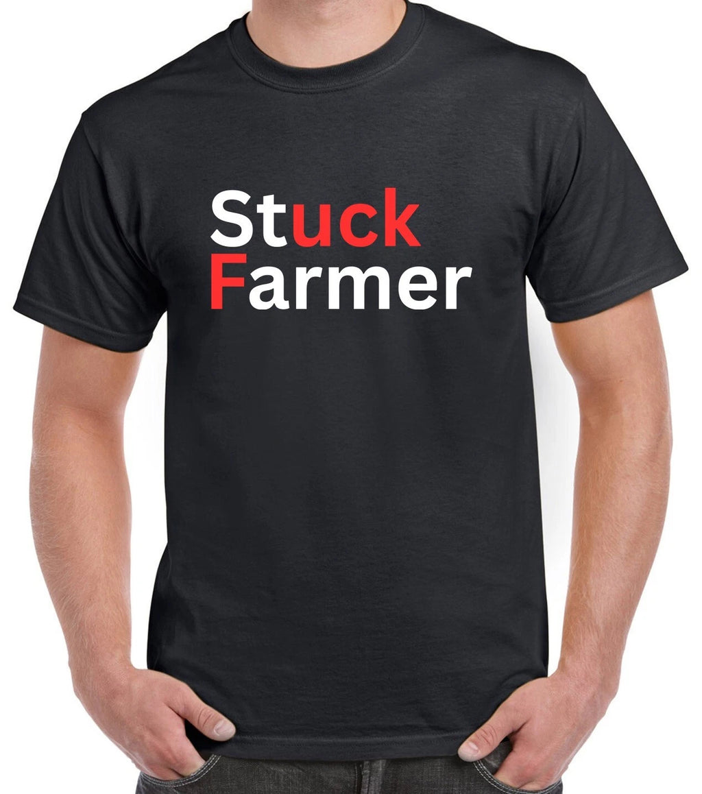 Stuck Farmer Funny Anti Labour F*ck Starmer T-shirt Birthday Gift