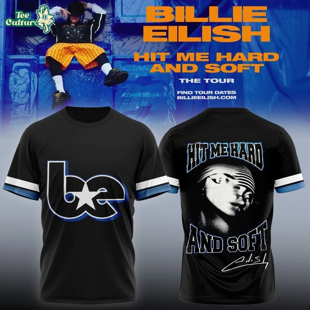 Billie Eilish Fanmade Tour Tee Black Shirt Hit Me Hard Soft Aesthetic Style