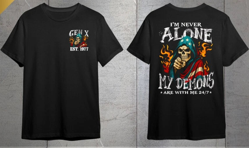 Gen X Custom Year T-Shirt  Funny Retro Sarcastic Tee