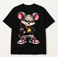 Street Mouse Hip Hop Streetwear Graphic T-Shirt Urban Cartoon Tee