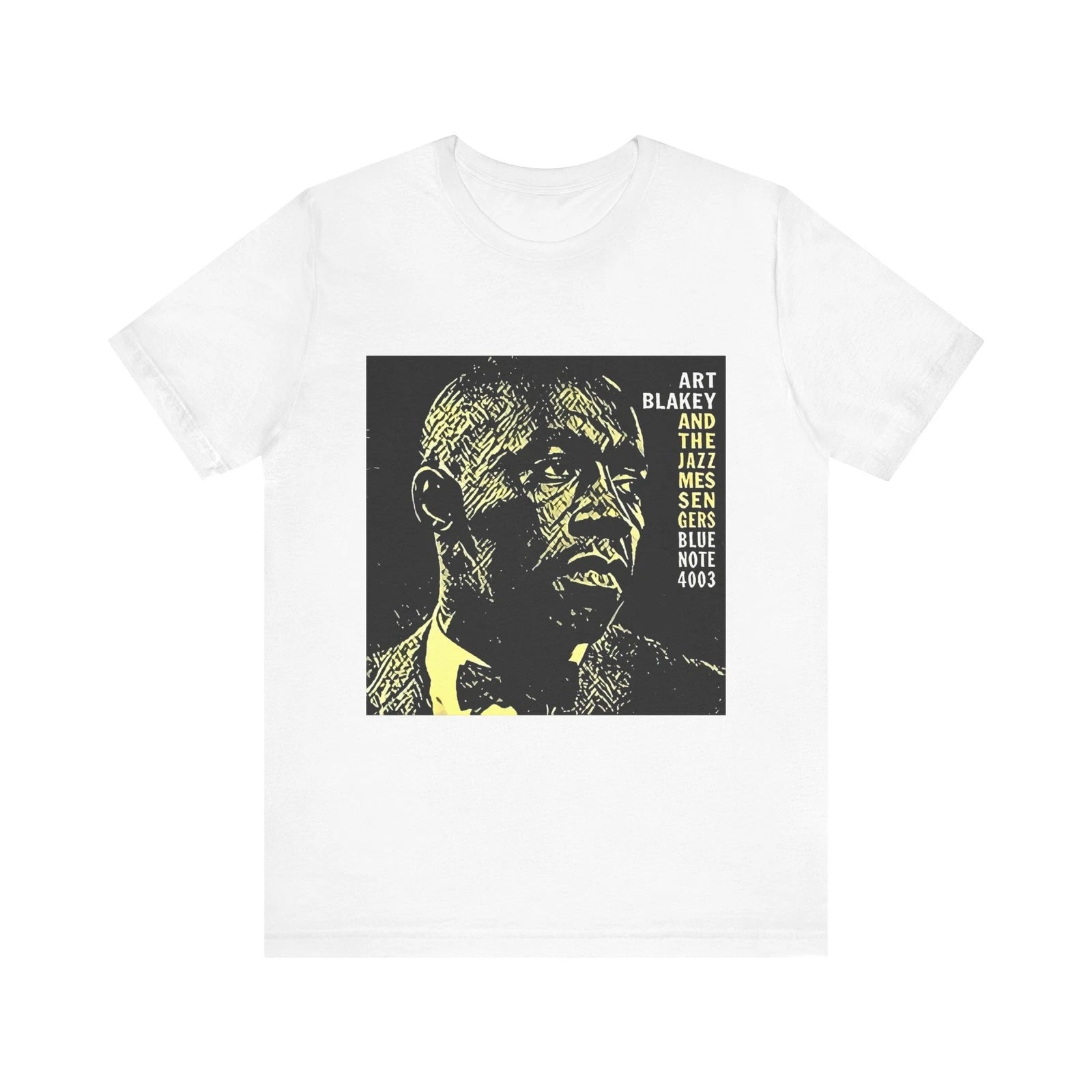 Art Blakey Graphic Print Jazz Art Crew Neck Unisex Jersey Short Sleeve Tee Shirt