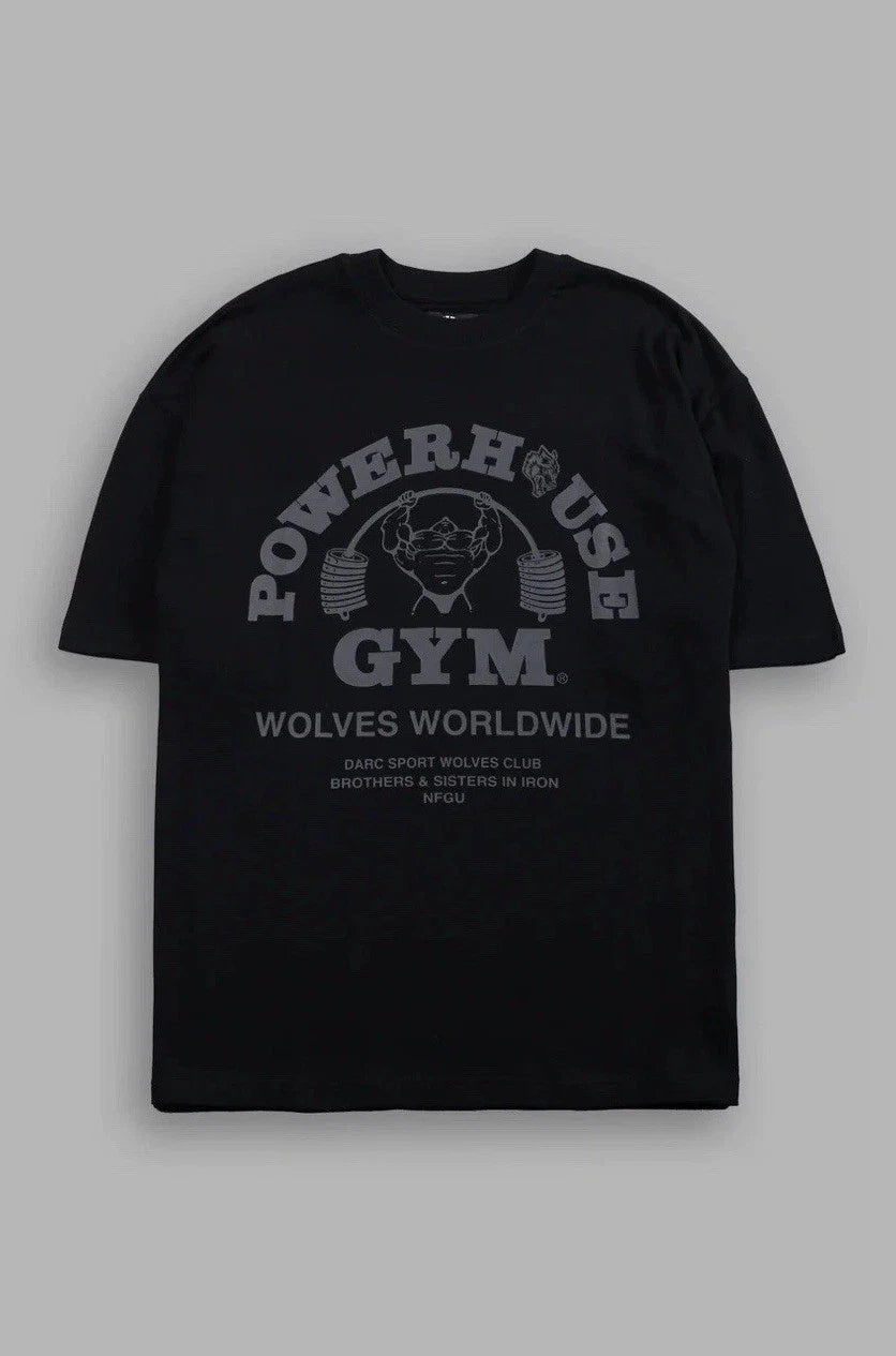 Darc Sport Powerhouse of the Wolves Premium Oversized Tee in Black SIZE XL (NEW)