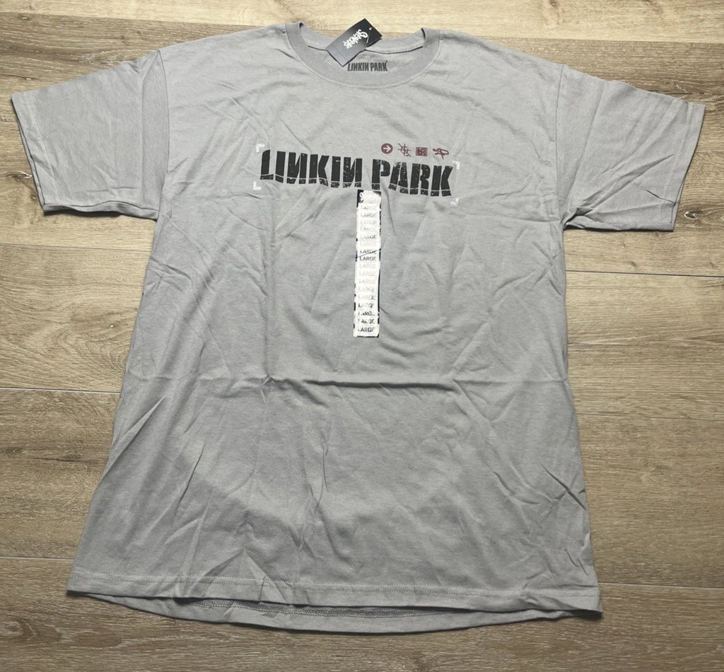 Linkin Park T-Shirt Large Gray Rock Band Hybrid Theory Graphic Tee Spencers