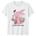 Cute And Full Of Sugar Womens T-Shirt Bunny Rabbit Lover Floral