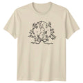 Cute Bunny Holding Butterfly Floral T-Shirt Spring Animal Easter Gift