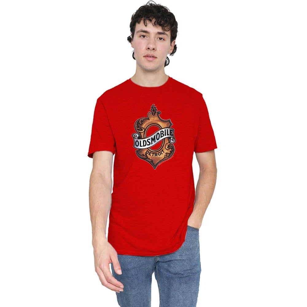Oldsmobile Detroit Emblem T-Shirt S-3XL, Red