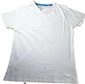 Cactus Men's Size M Solid White Cotton Short Sleeve V-Neck T-Shirt