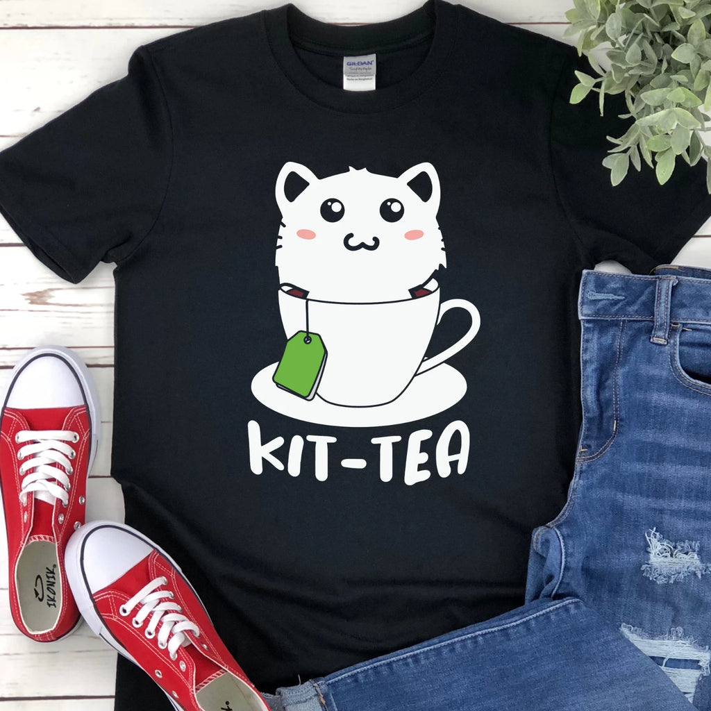 Kit-Tea Shirt Funny Kitty Sarcastic Cat Lover T-Shirt