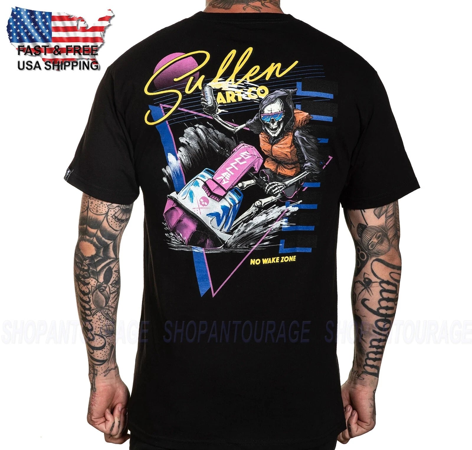 Sullen Art Collective No Wake Zone Standard SCM3333 Short Sleeve Men`s T-shirt