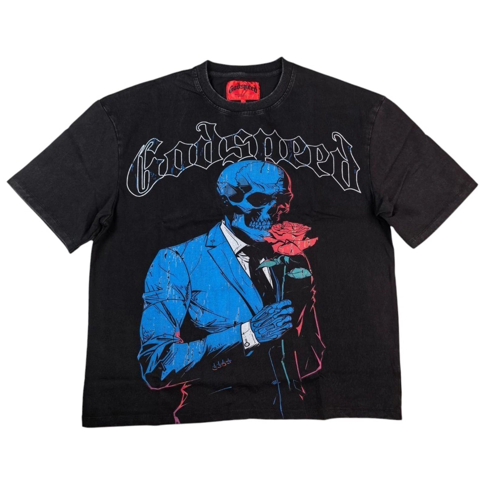 Godspeed Smell The Roses T-Shirt Black Wash