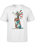 FANTUCCI Spirit Howl T-Shirt | Tribal Dog Design Tee | Unisex
