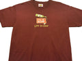 Adult Life Is Crap Out Of Wine Red Wine Bottle T-shirt Medium Maroon Cotton