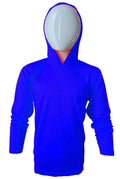 DRI-FIT Hoodie Long Sleeve T-Shirts, UPF 50+ Sun Protection Hooded ROYAL BLUE