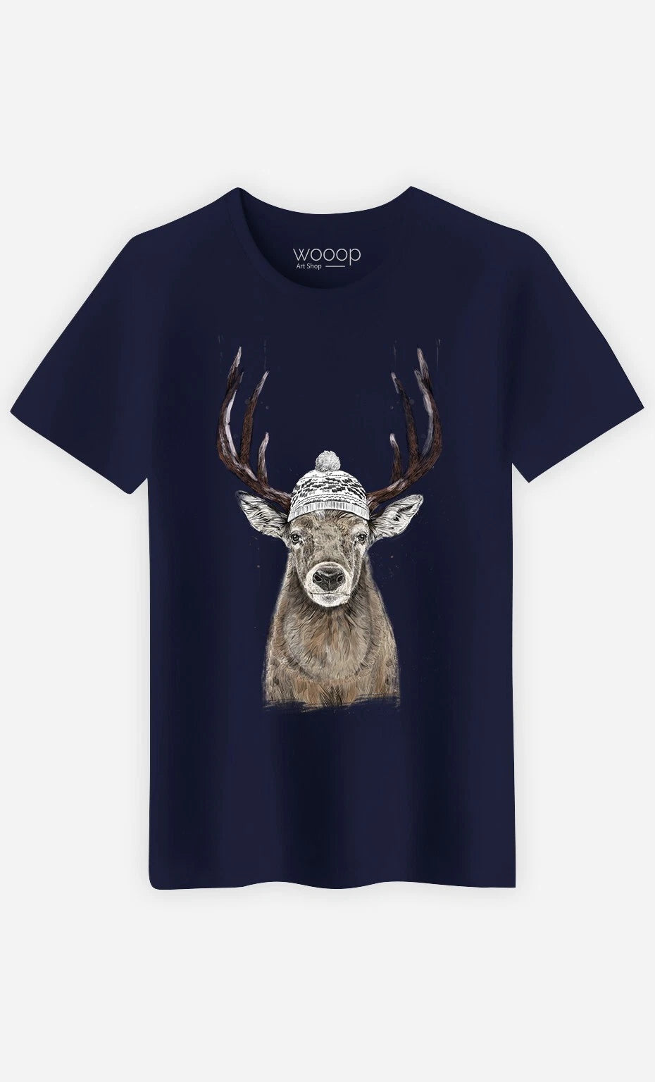 T-Shirt Man short Sleeve LET'S GO Outside Color Navy Blue