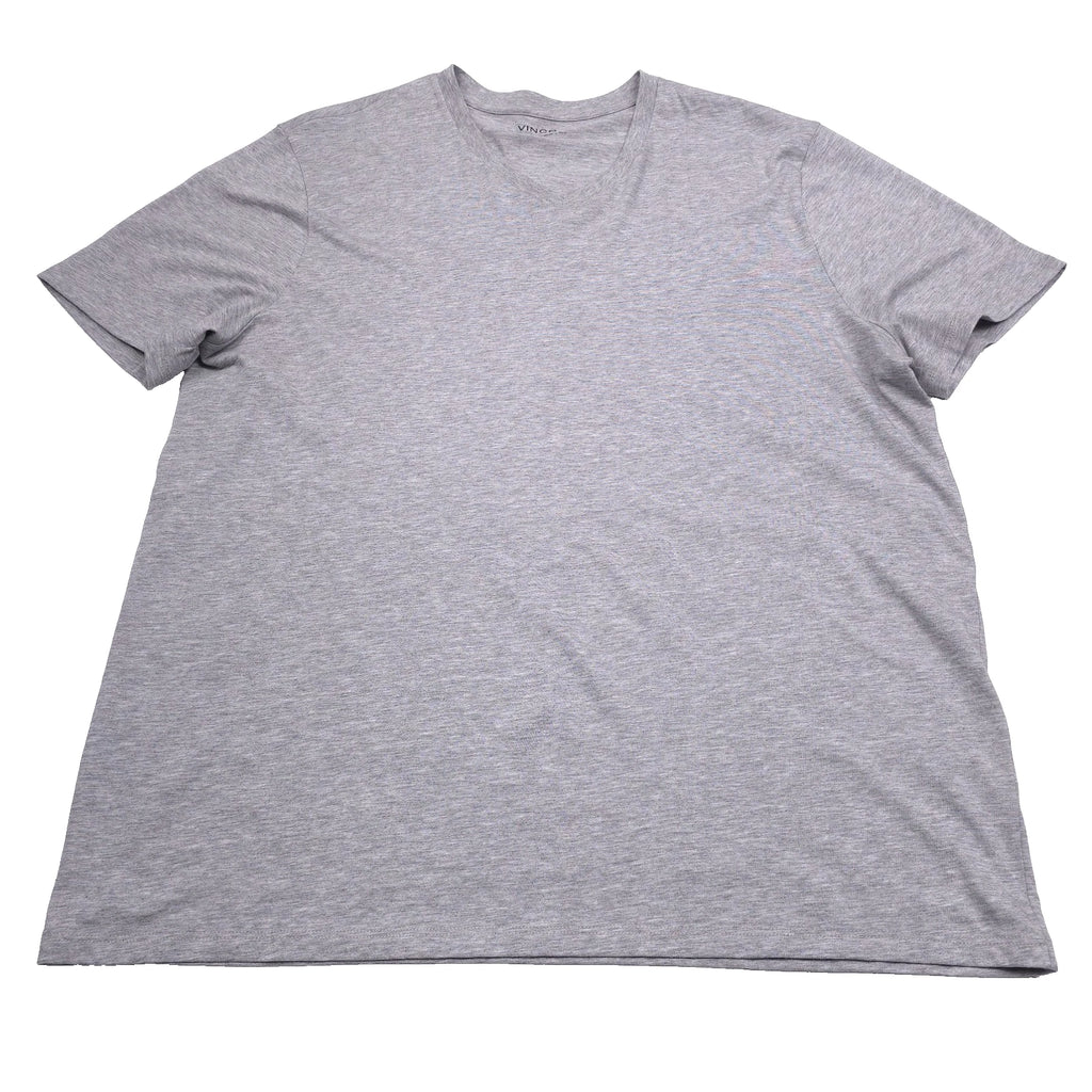 Vince V-Neck Jersey T-Shirt Mens XL Heather Steel Gray Short Sleeve Pima Cotton