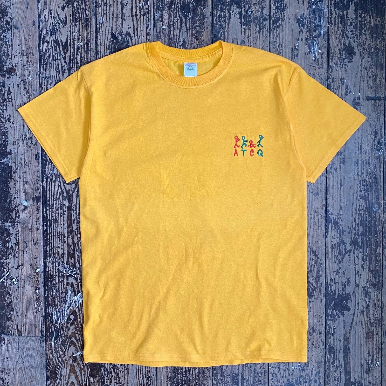Actual Fact Tribe Called Quest ATCQ Stick People Yellow T-Shirt