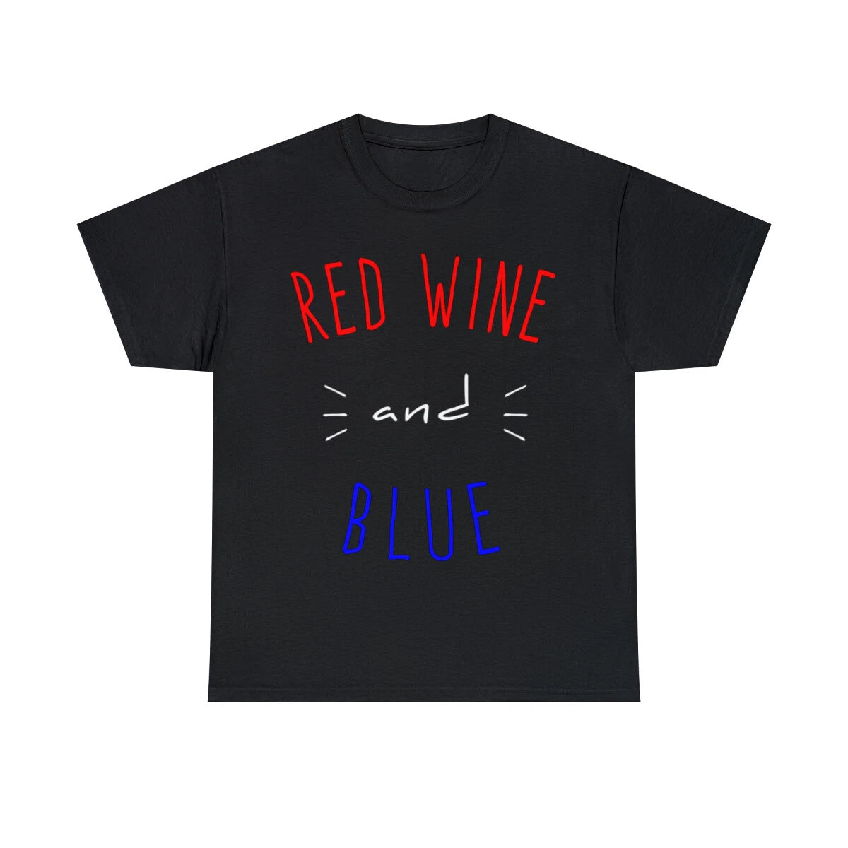 Red Wine And Blue Graphic Tee Shirt, S-5XL