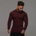 Men's Long Sleeve Slim Fit Polo Shirts Casual Athletic Shirt Sweatshirt