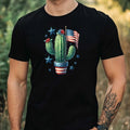 Men's USA Cactus Print Cotton T-Shirt Size XS to 5XL