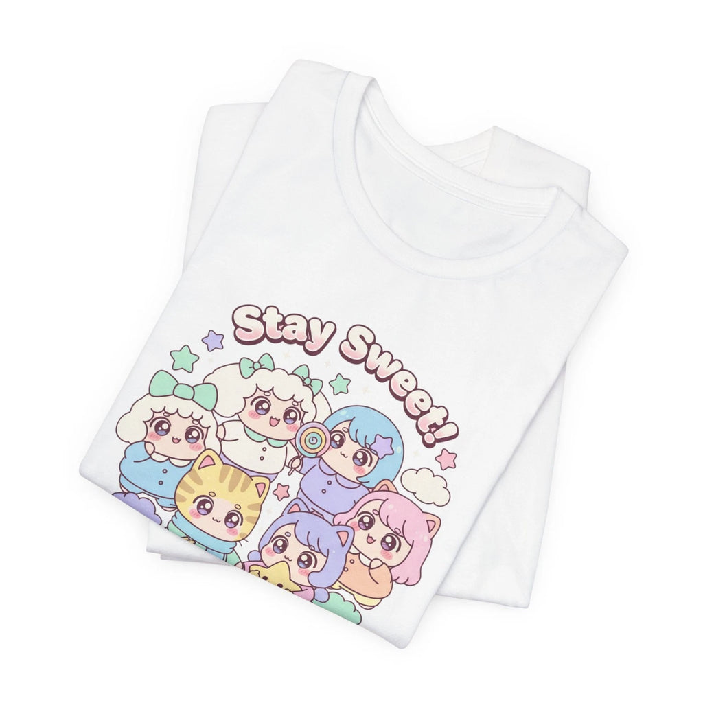 Stay Sweet kawaii tshirt, anime characters Tee, cute pastel shirt, candy kawaii