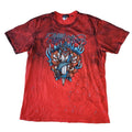 Affliction Men’s Heart Dagger Snake Rhinestone Short Sleeve T-shirt Y2K Red XL