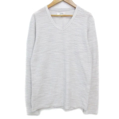 ABAHOUSE Men's V-Neck Long Sleeve Sheer All-Over Print T-Shirt Gray L 48