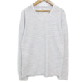 ABAHOUSE Men's V-Neck Long Sleeve Sheer All-Over Print T-Shirt Gray L 48