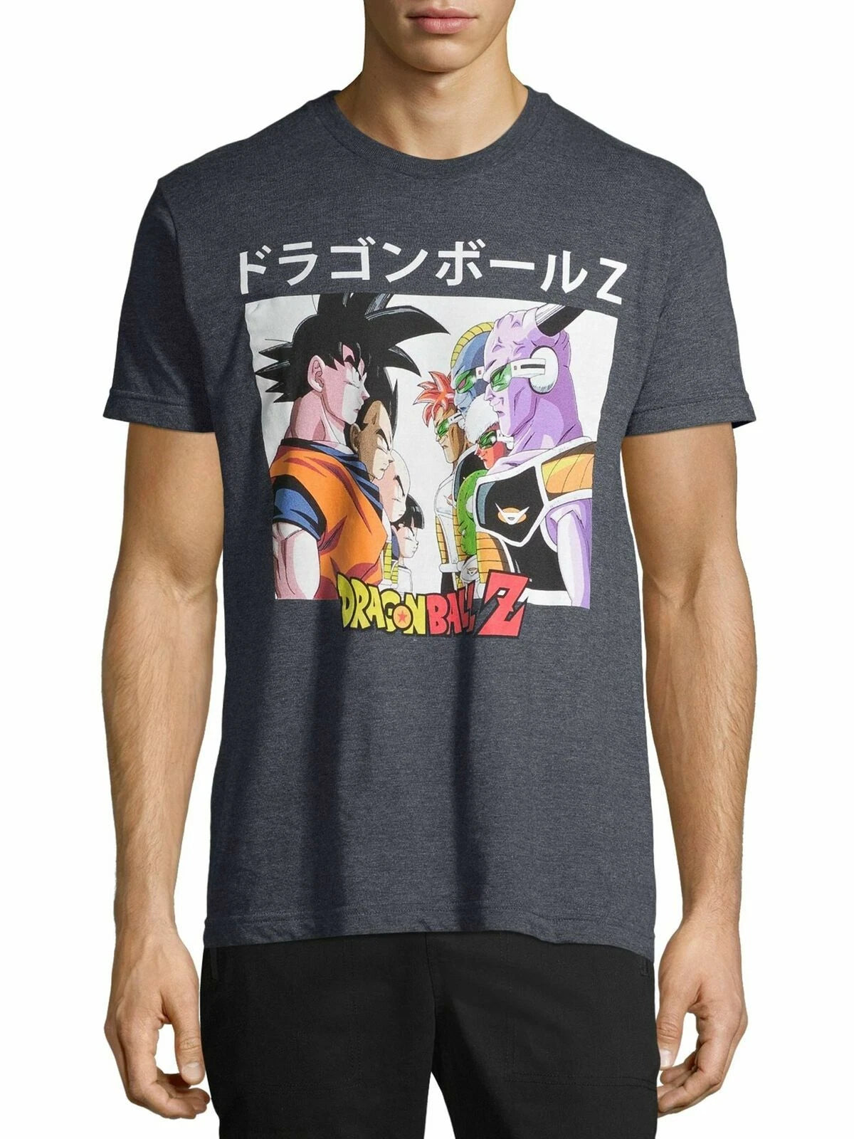 Dragon Ball Z Mens Face Off Pre-Battle Showdown Anime Kanji Shirt New S-3XL