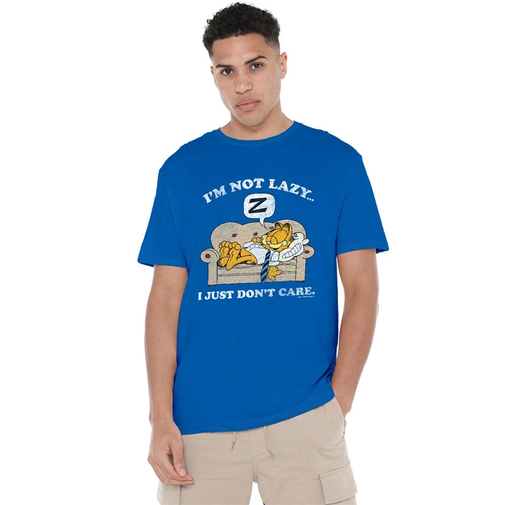 Garfield Not Lazy T-Shirt S-4XL, Royal