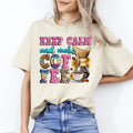 Keep calm and make coffee T-Shirt gift Coffee lover Unisex tee Sand White Sport