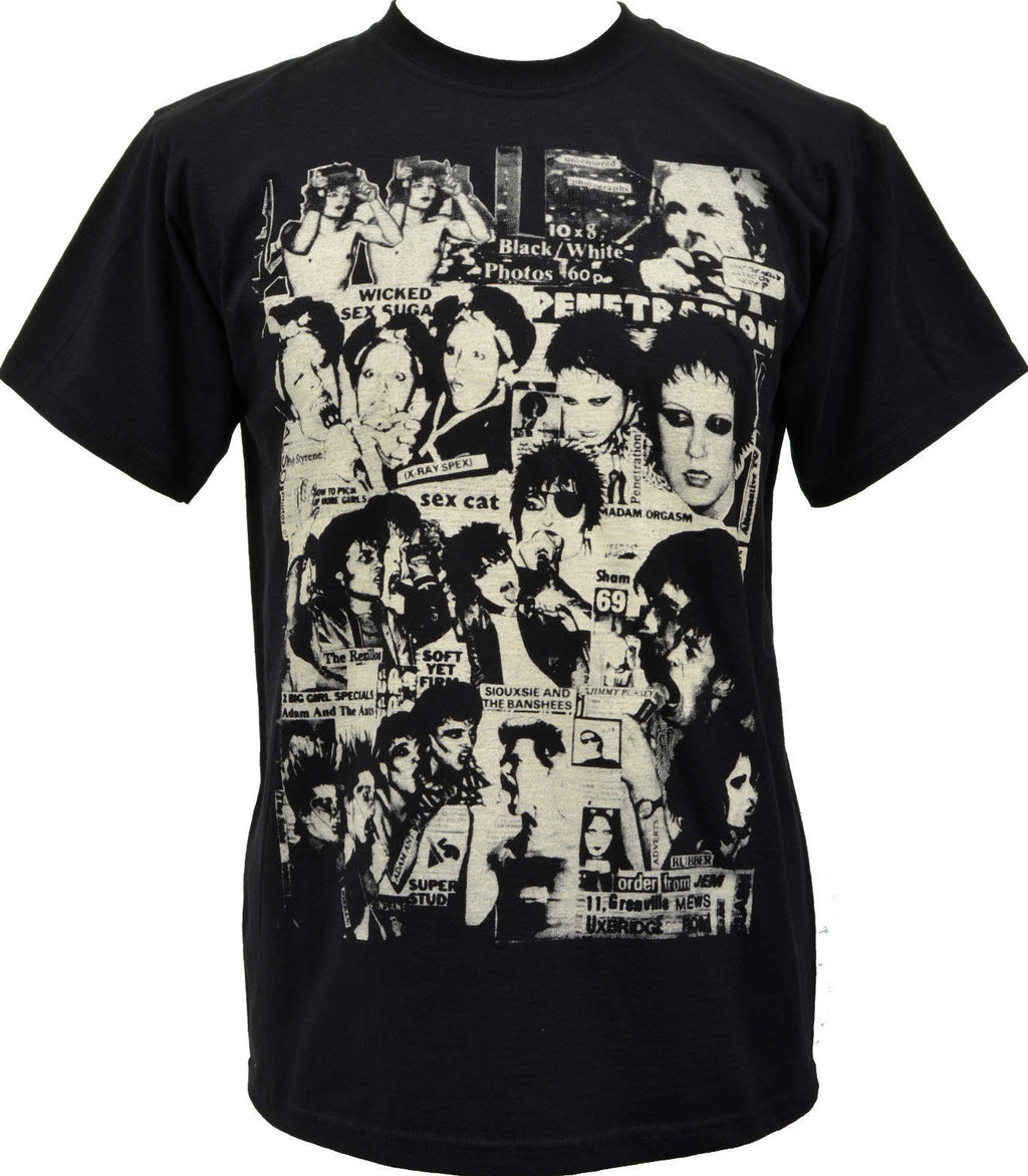 MENS PUNK ROCK T-SHIRT COLLAGE X-RAY SPEX PENETRATION 1977 S - 5XL