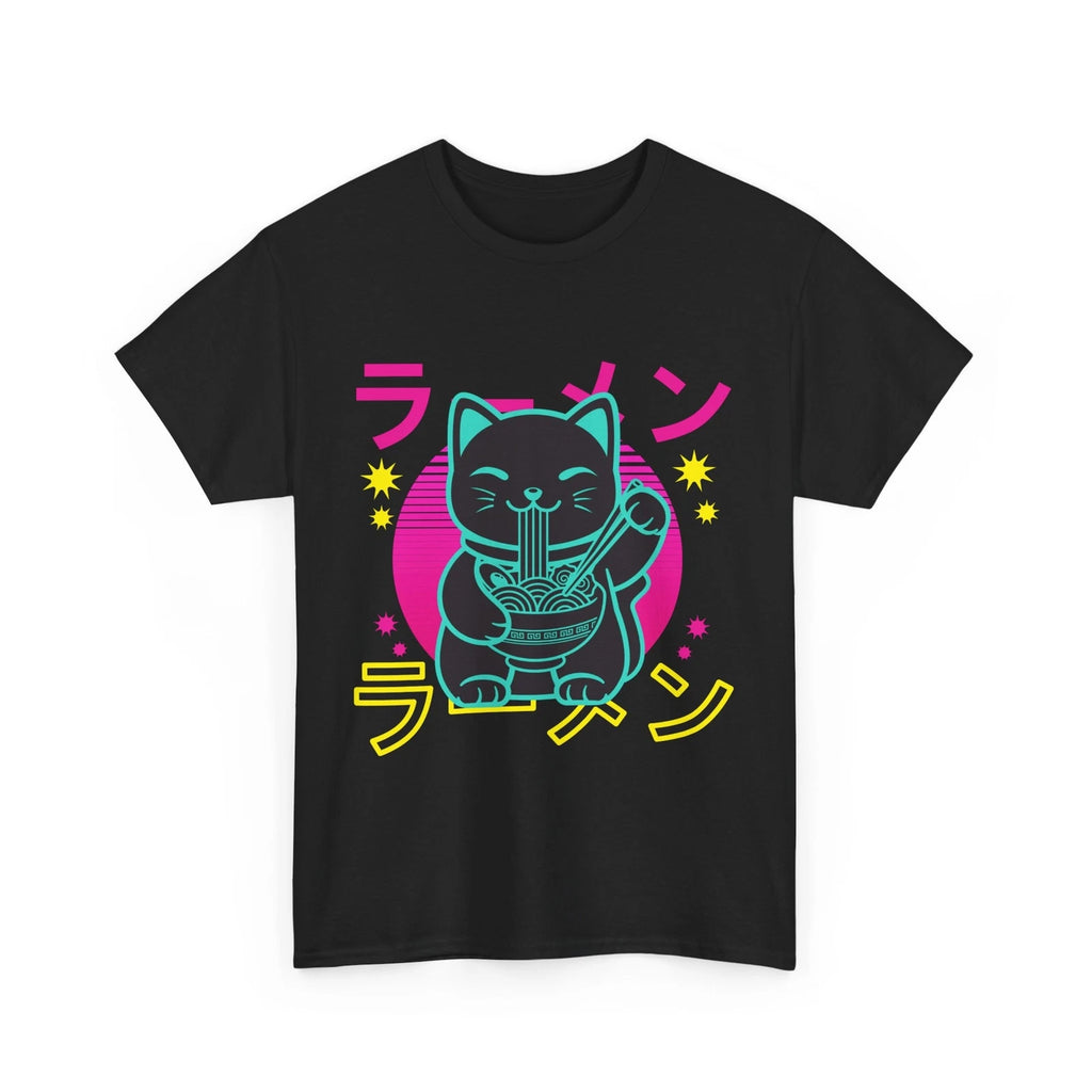 Kawaii Cat Shirt, Cat Eating Ramen Shirt, Japanese Food Lovers Shirt