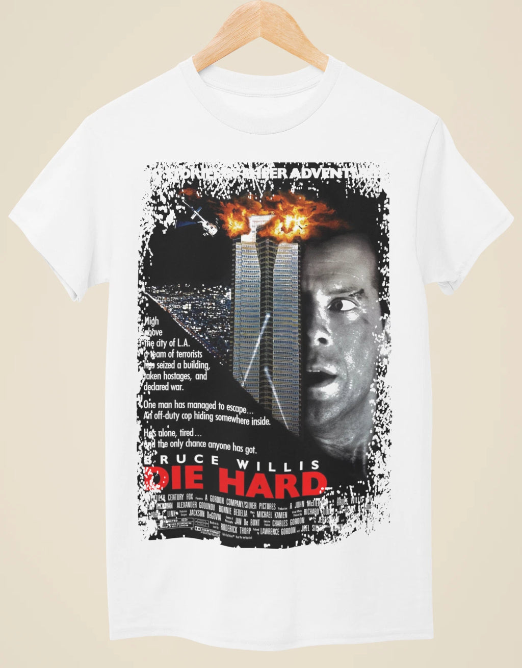 Die Hard - Movie Poster Inspired Unisex White T-Shirt