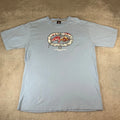 Ecko Unltd Graphic T-Shirt Mens XL Light Blue Giants of the Game Rhino Logo Tee