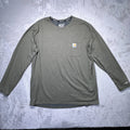 Carhartt Force Shirt Mens Large Green Midweight Relaxed Fit Long Sleeve Pocket