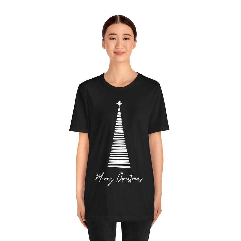 Christmas Tree Tee, Holiday T-Shirt, Minimalist Merry Christmas T-shirt