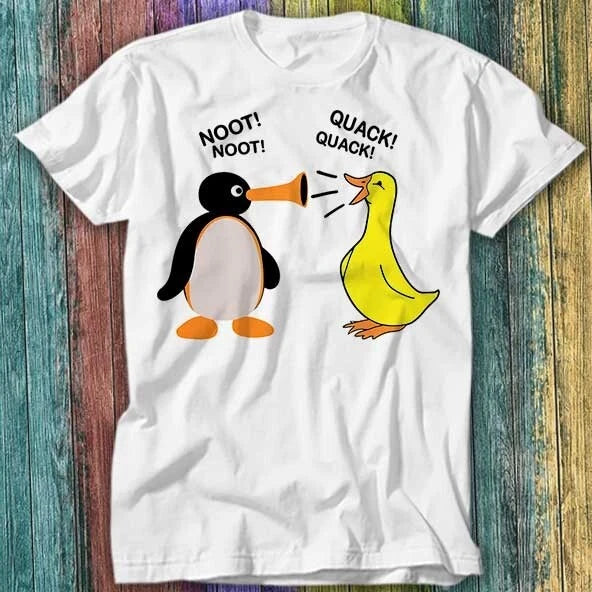 Pingu Noot Noot Duck Honk Goose Quack Quack T Shirt Top Tee 590
