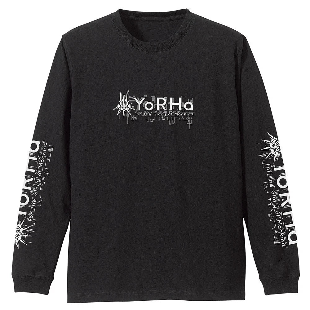 NieR:Automata Ver1.1a YoRHa Unit Sleeve Rib Long Sleeve T-Shirt Black Pre