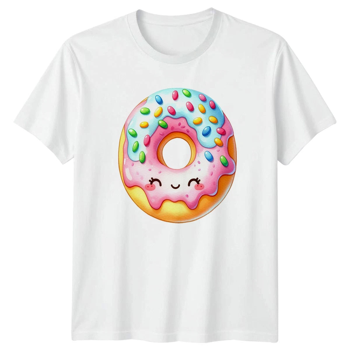 Sweet And Happy Donut Life T-Shirt Kawaii Donut Foodie Birthday Gift
