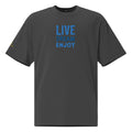 Oversized faded t-shirt "Live Dream Enjoy"
