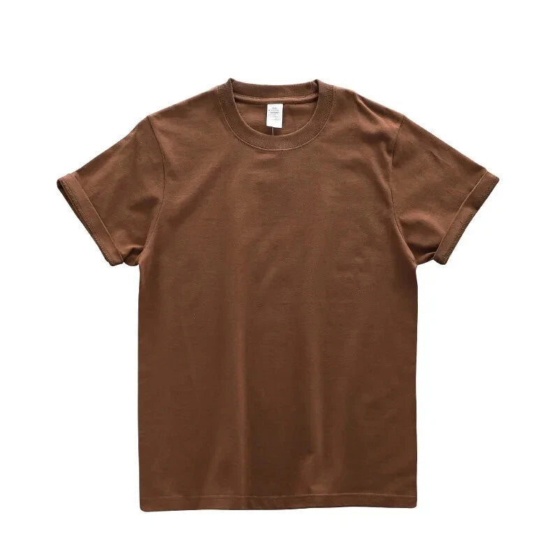 Oversized T Shirt for Men Summer Short Sleeve Tee 100% Cotton Plain Top Casual
