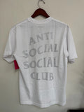 ANTI SOCIAL SOCIAL CLUBS Rhinestone Mind Games Tee WHITE / SILVER