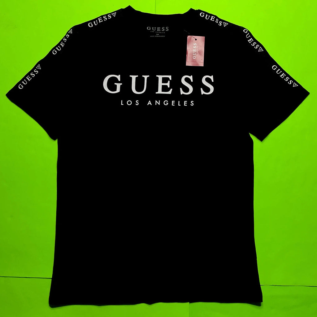 GUESS Los Angeles Men’s Short Sleeve T-Shirt Size SMALL Black w/White NEW