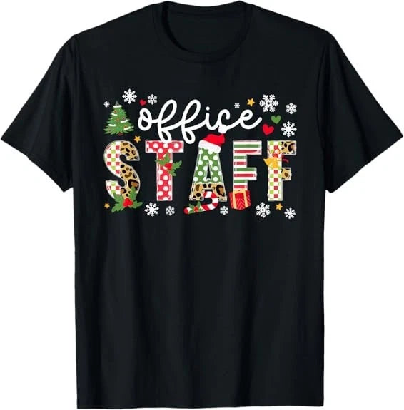 NEW! Office Staff Christmas Front Office Staff Xmas Party Tee T-Shirt S-5XL