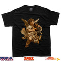 Cherub Angel With Rottweiler Dog Baroque Renaissance Art T-Shirt