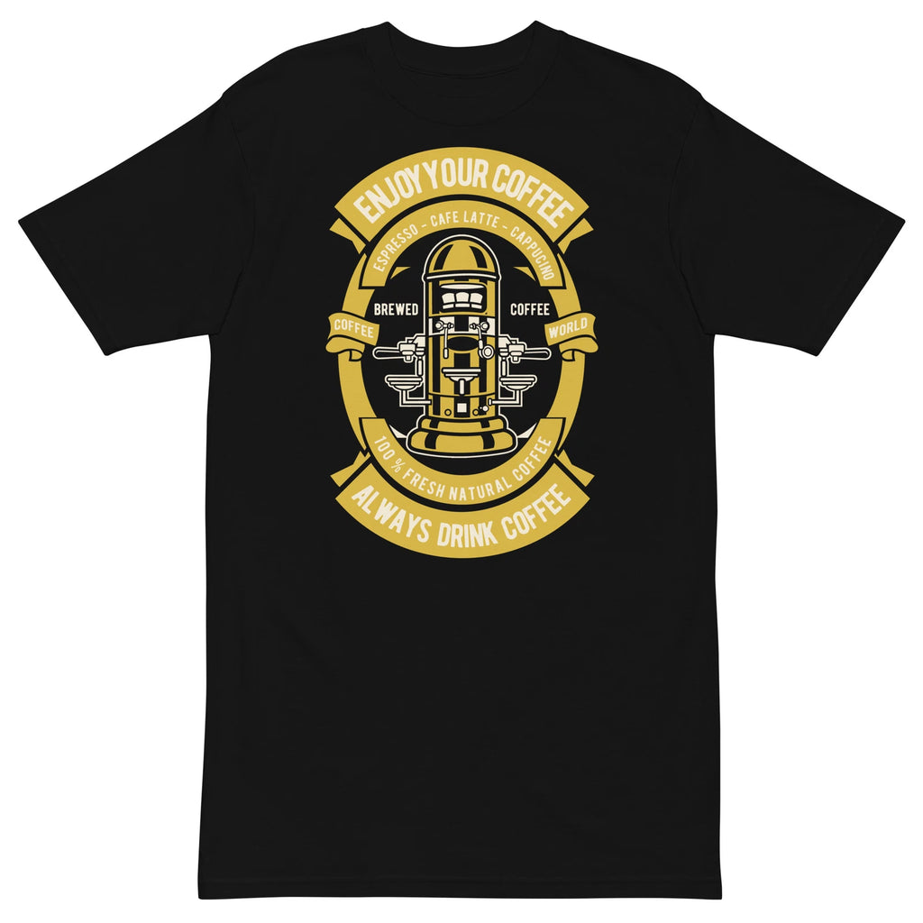 Men’s Premium Heavyweight Tee - Enjoy Coffee