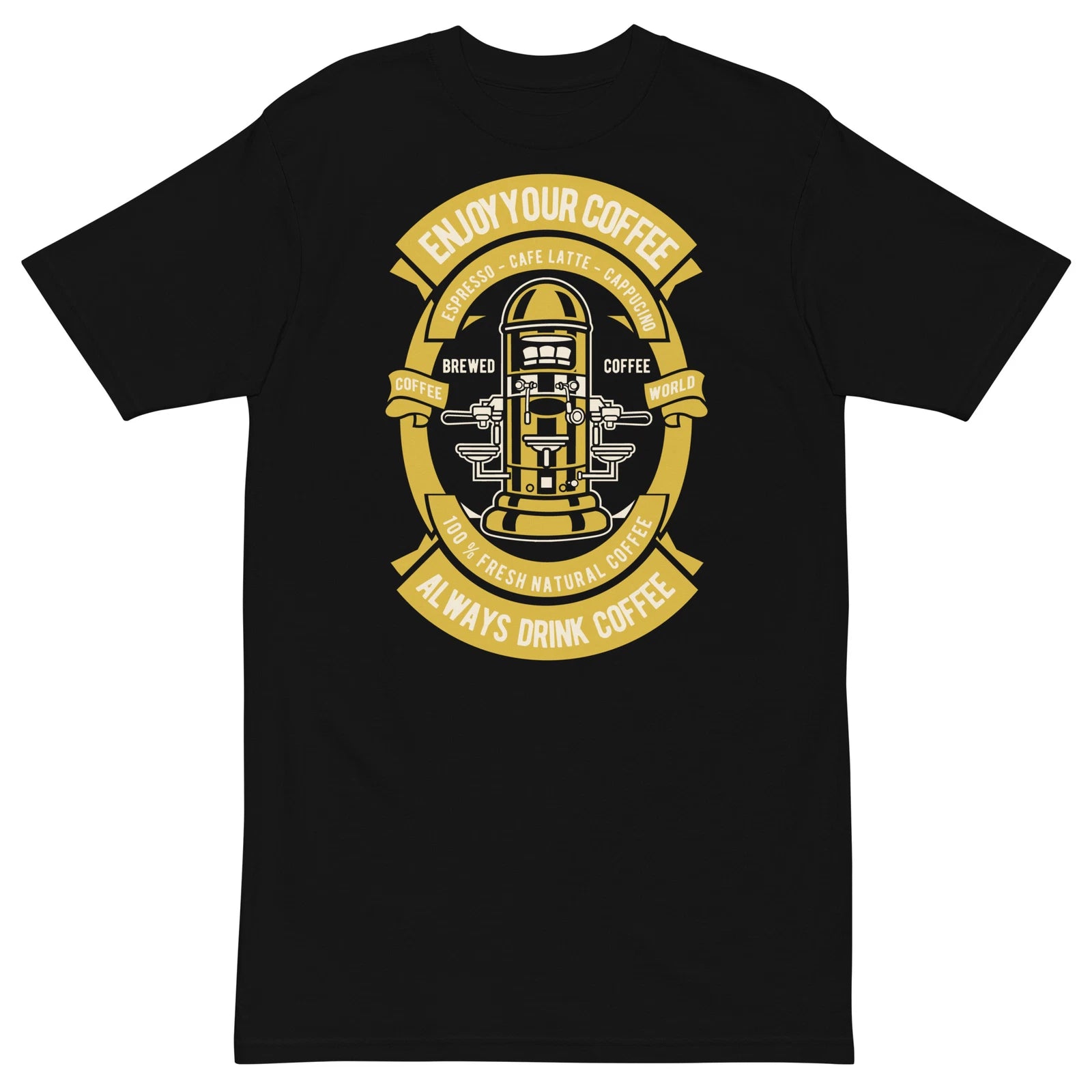 Men’s Premium Heavyweight Tee - Enjoy Coffee